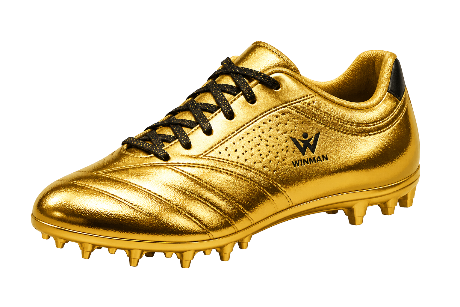 Gold football shoe